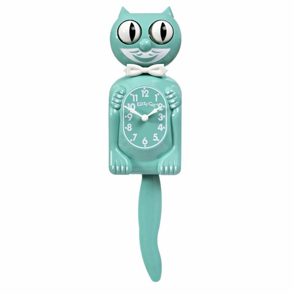 Kit-Kat Klock Other - Ocean Waves Green Kitty-Cat Kit-Cat clock Kat Klock